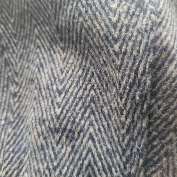 Milky Brown Herringbone Wool Flat Cap size Medium - Picture 7 of 9